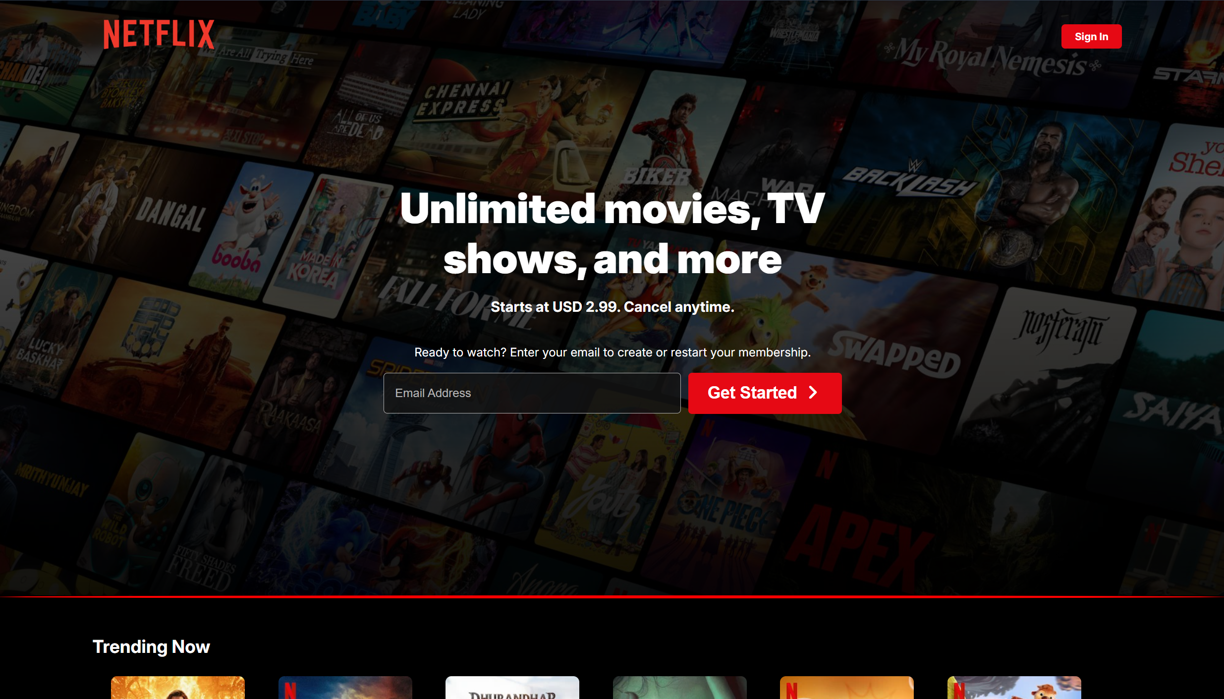 Netflix Clone Project Screenshot
