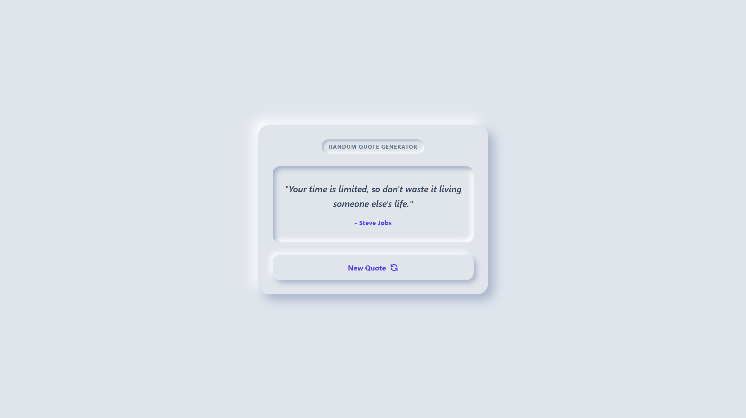Random Quote Generator UI