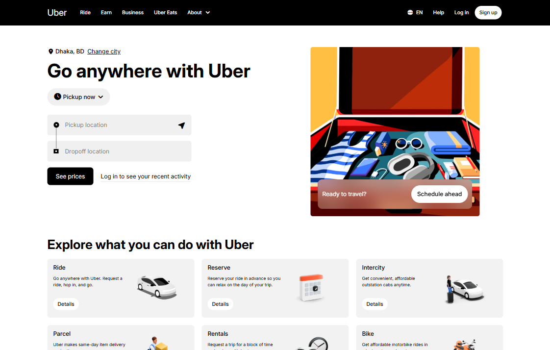 Uber Clone Project Screenshot