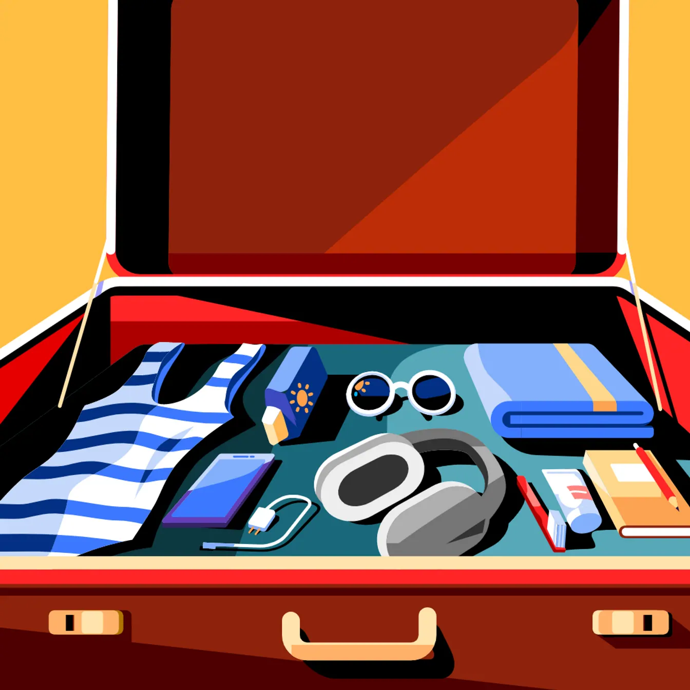 A Luggage with some assets